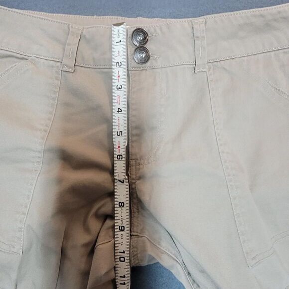 Women's Rewind Cargo Pants Khaki Size 11 with Zippered Cargo Pockets - Picture 8 of 10